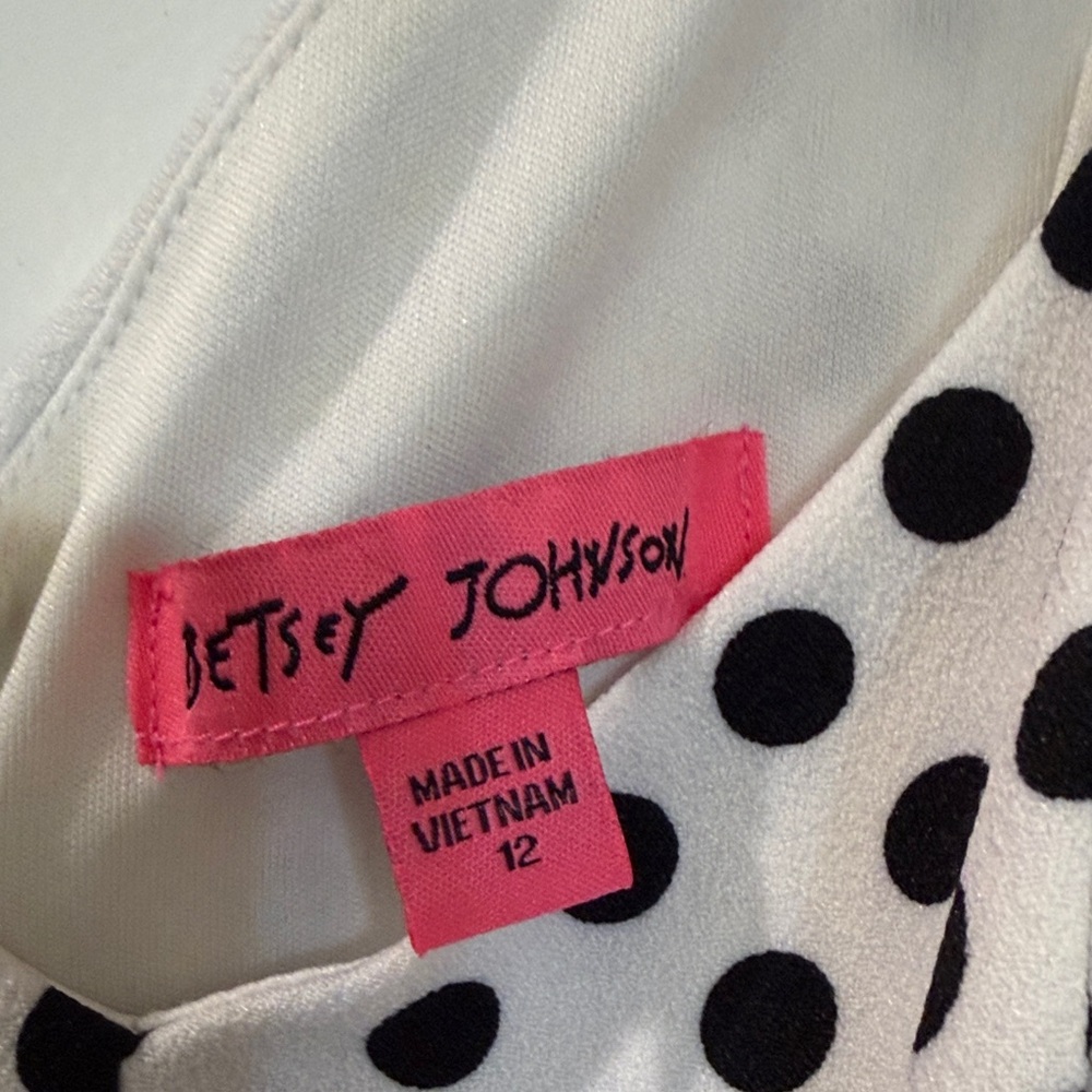Betsey Johnson Black and White Polka Dot Dress - Picture 2 of 7